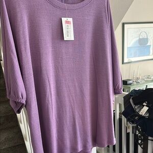 Westbound Purple Boxy Long Sleeve Tee